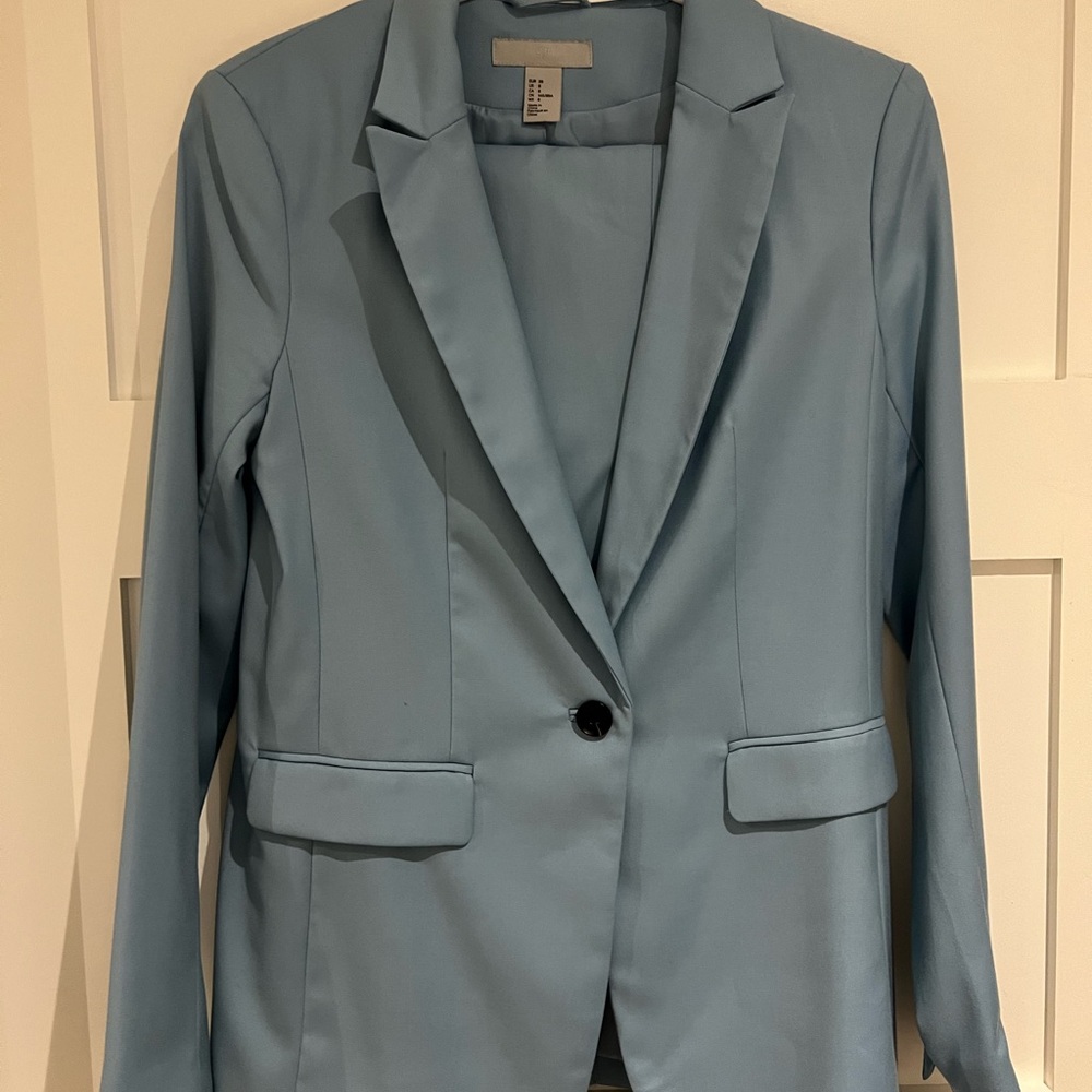 H&M Light Blue Suit (blazer and pants)